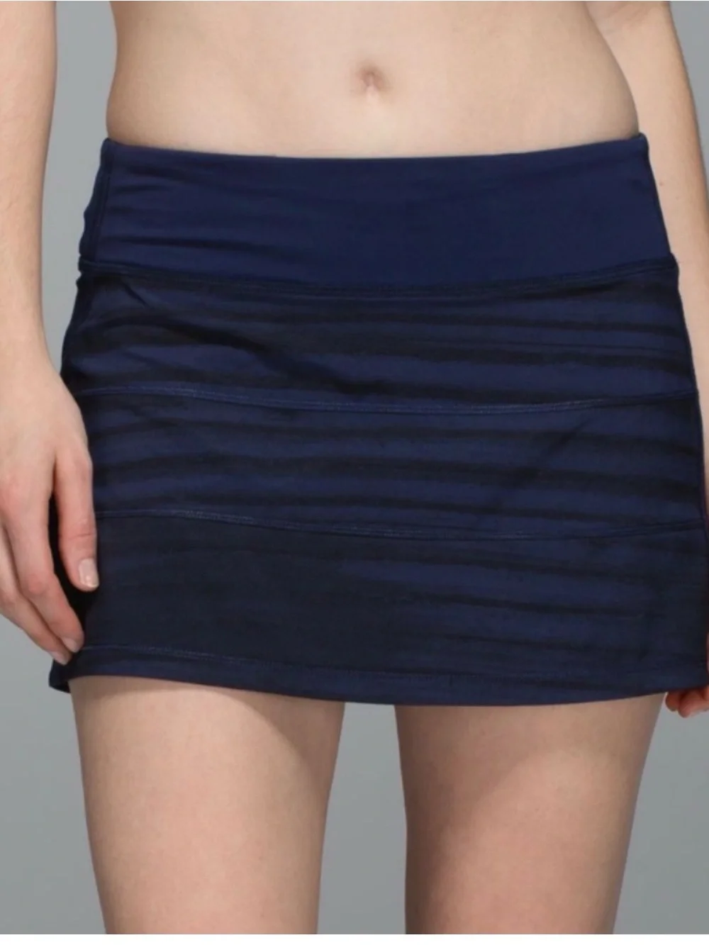 Lululemon Pace Rival Skirt II *4-way Stretch Good Vibes Deep Navy Black / navy